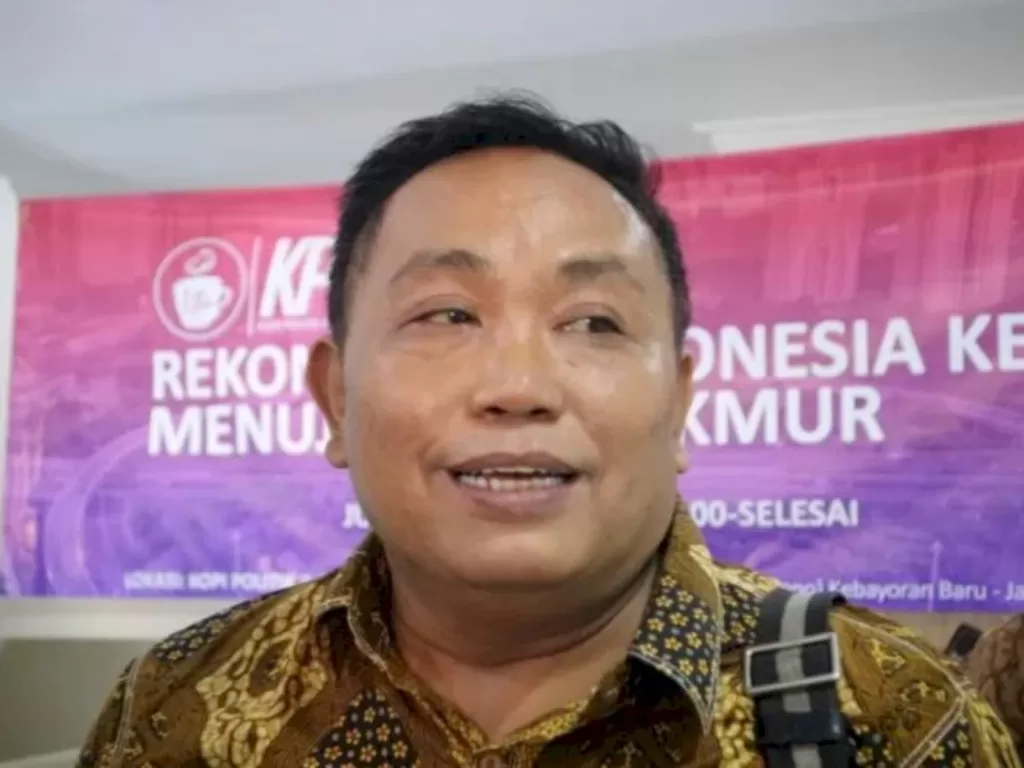 Eks Wakil Ketua Umum Partai Gerindra Arief Poyuono. (ANTARA/Pamela Sakina)