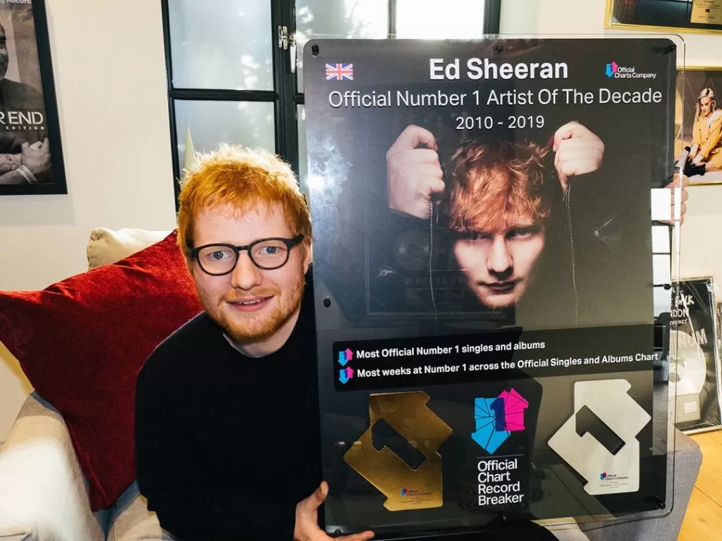 Penyanyi Ed Sheeran. (photo/Instagram/@teddysphotos)