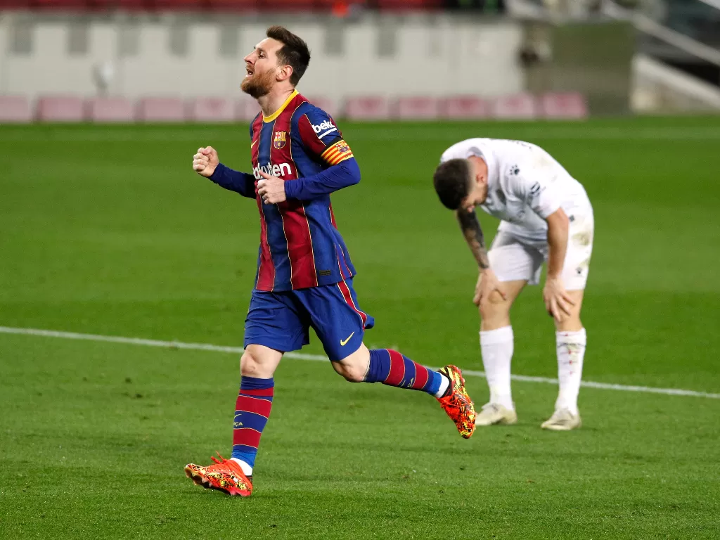Megabintang Barcelona, Lionel Messi. (photo/REUTERS/Albert Gea)