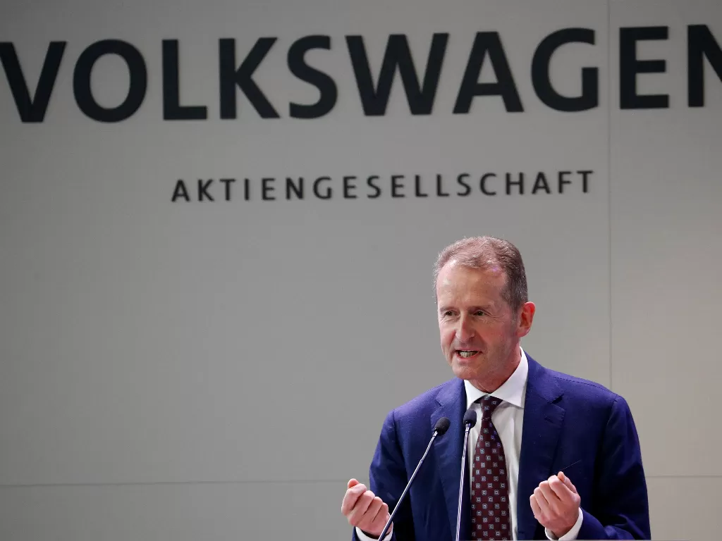 Konferensi Pers Volkswagen. (photo/REUTERS/Albert Gea)
