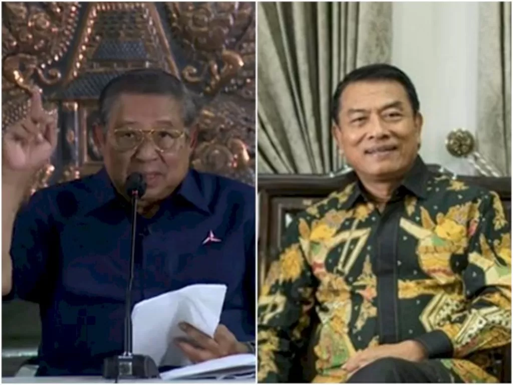 Ketua Majelis Tinggi Partai Demokrat, SBY (Kiri/Facebook Susilo Bambang Yudhoyono) - KSP Moeldoko (Kanan/ Instagram @dr_moeldoko)