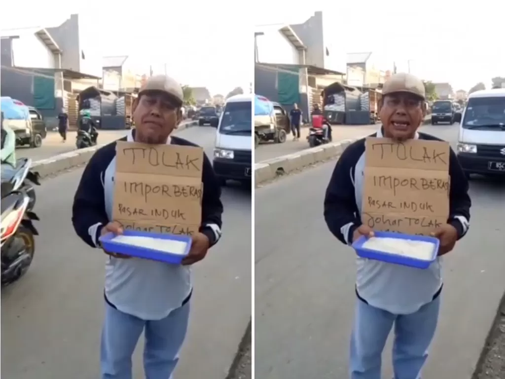 Cuplikan video pria yang ajak beli beras lokal. (photo/Instagram/@undercover.id)