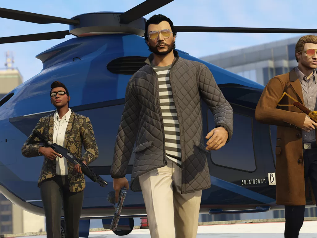 Tampilan gameplay dari GTA Online di Grand Theft Auto V (photo/Rockstar Games)