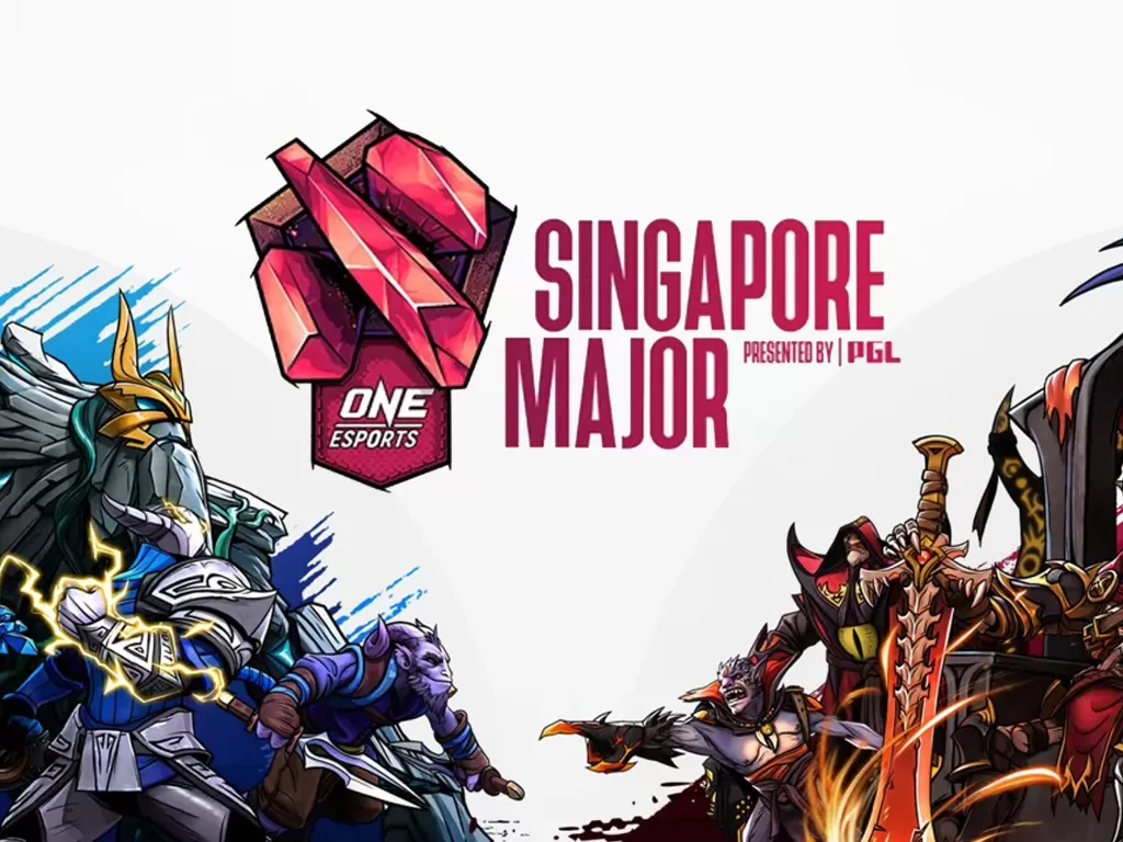 Ilustrasi logo turnamen DotA 2 Singapore Major dari PGL (photo/ONE Esports/PGL)