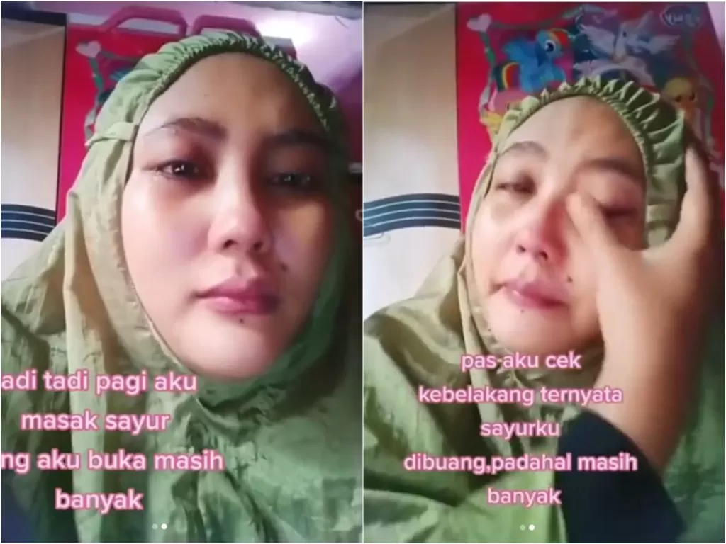 Wanita curhat dan menangis sayurnya dibuang mertua (Instagram/smart.gram)
