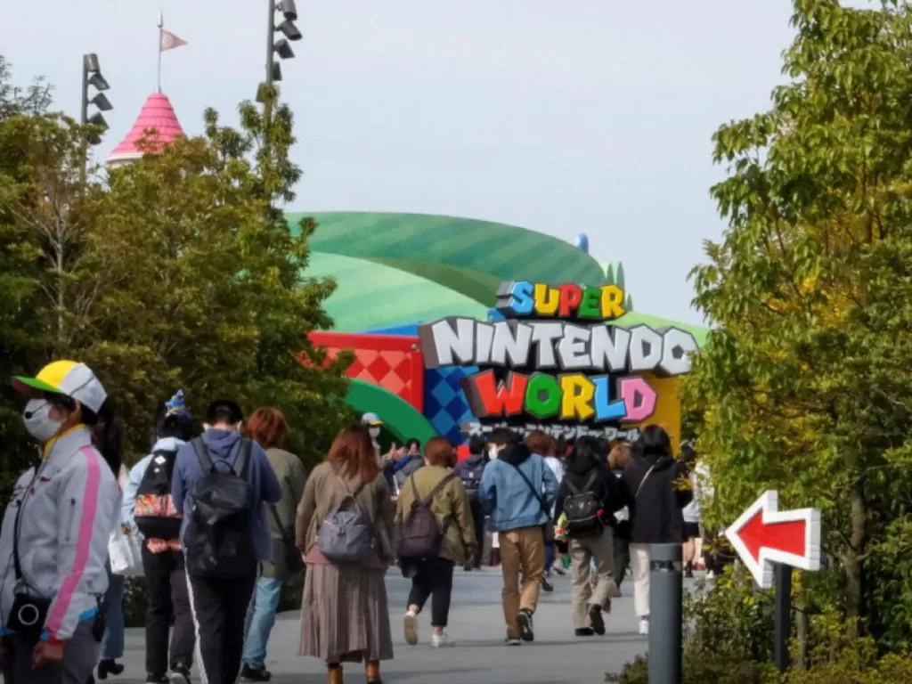 Tampilan atraksi Super Mario di Universal Studio Japan. (photo/Dok. REUTERS)
