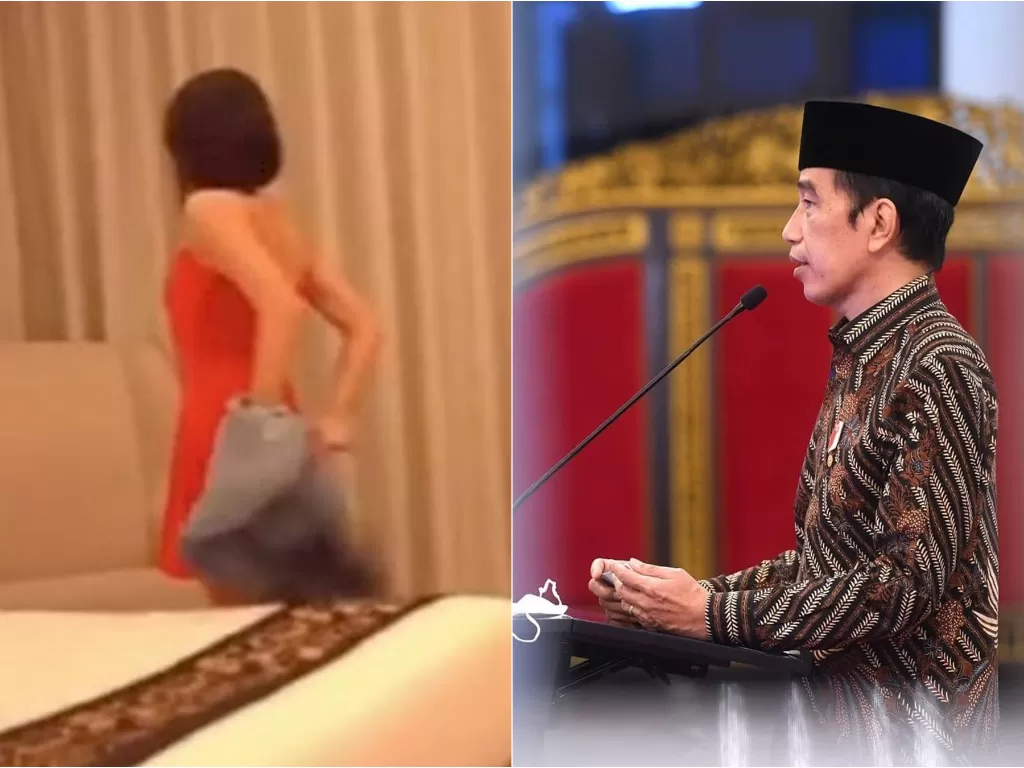 Pemeran video syur. (Istimewa) / Jokowi. (Instagram/@jokowi)