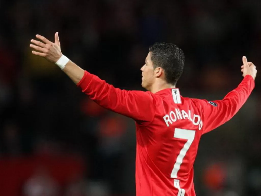 Cristiano Ronaldo saat masih berseragam Manchester United. (REUTERS/Carl Recine)