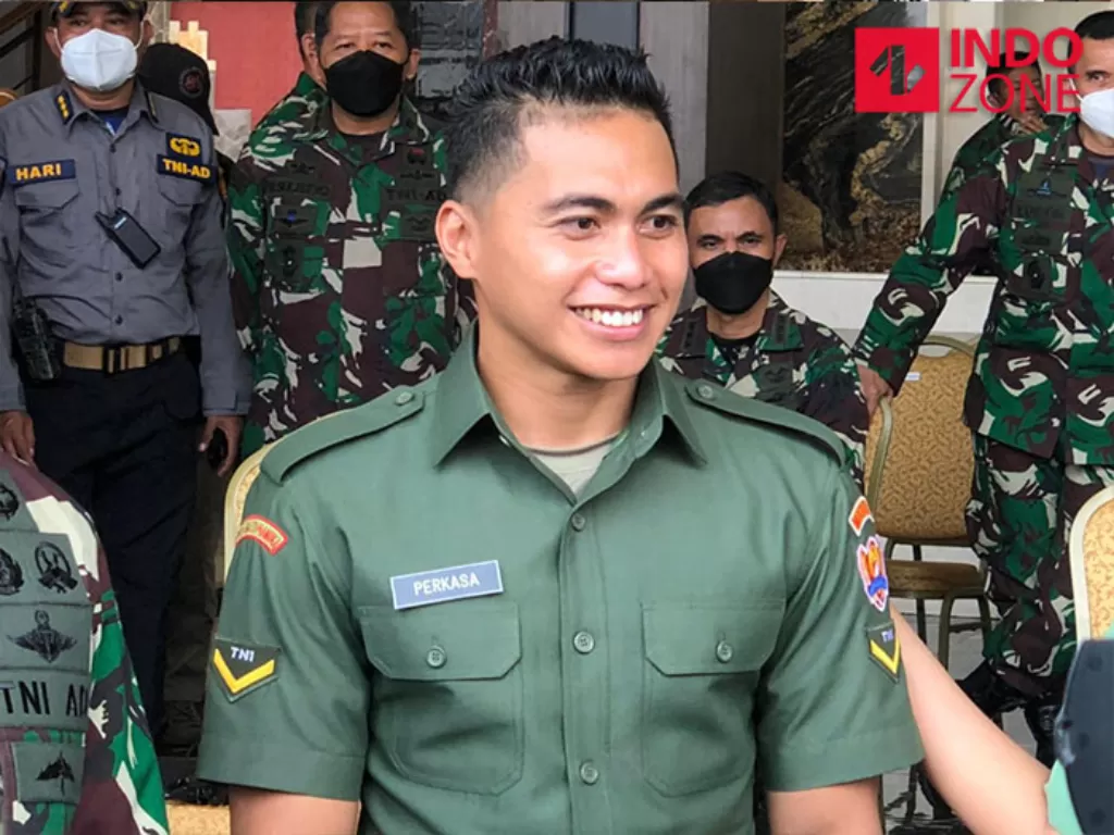 Serda Aprilio Perkasa Manganang di Mabes TNI AD, Jakarta. (INDOZONE/Samsudhuha Wildansyah)