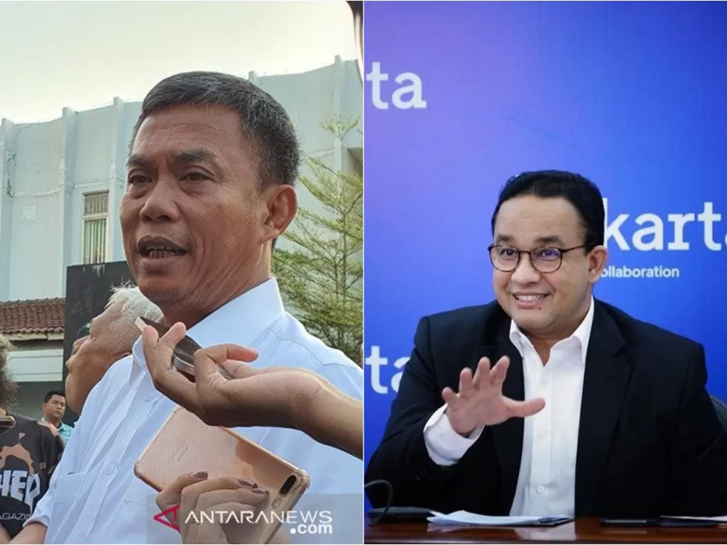 Kiri: Ketua DPRD DKI Jakarta Prasetio Edi Marsudi  (ANTARA/Livia Kristianti) / Kanan: Anies Baswedan (Instagram/aniesbaswedan)