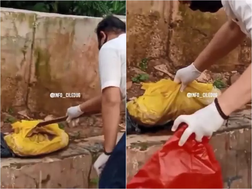 Penemuan potongan kaki di sekitar perumahan Japos Tangsel (Instagram/info_ciledug)