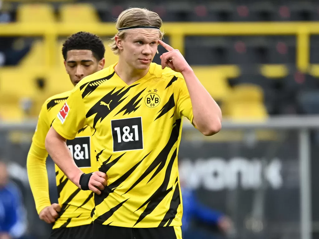 Penyerang Borussia Dortmund, Erling Haaland. (photo/REUTERS/Ina Fassbender)