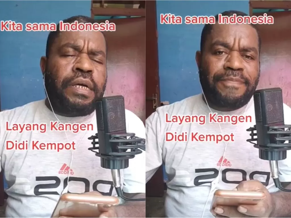 Orang Papua nyanyikan lagu Jawa. (Tangkapan layar)