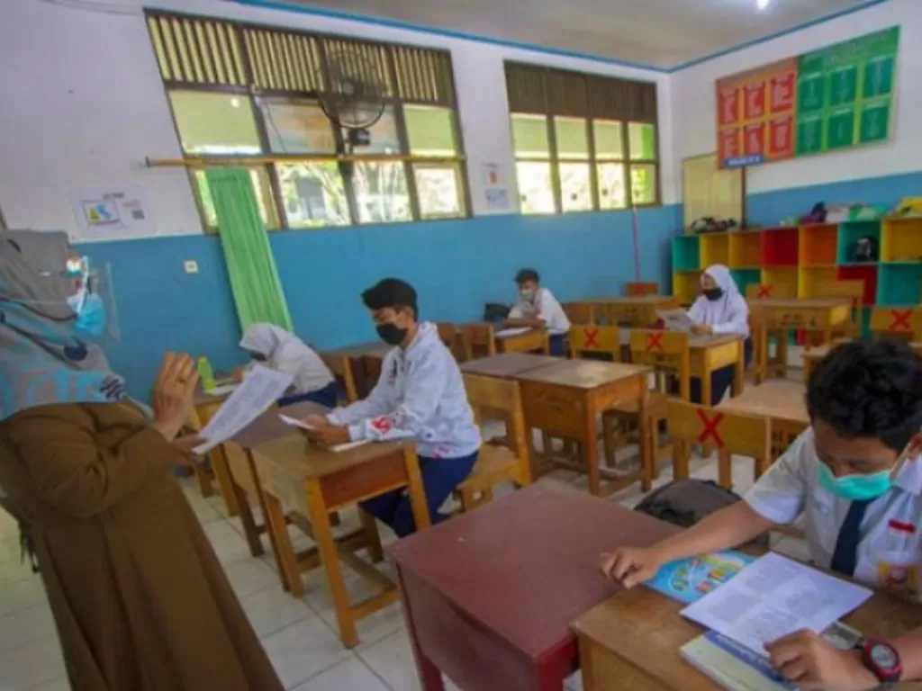  Arsip Foto. Simulasi pelaksanaan pembelajaran tatap muka di Kota Banjarmasin pada masa pandemi COVID-19.(ANTARA) 