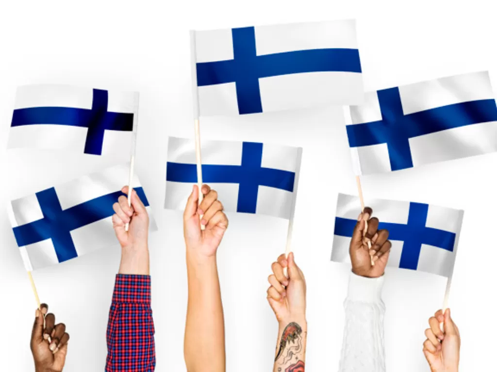 Ilustrasi bendera Finlandia. (Freepik)