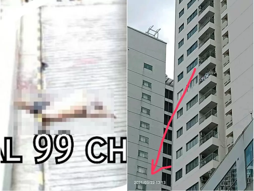 Pria bunuh diri dengan cara melompat dari lantai 23 apartemen diduga kerena depresi (Istimewa)