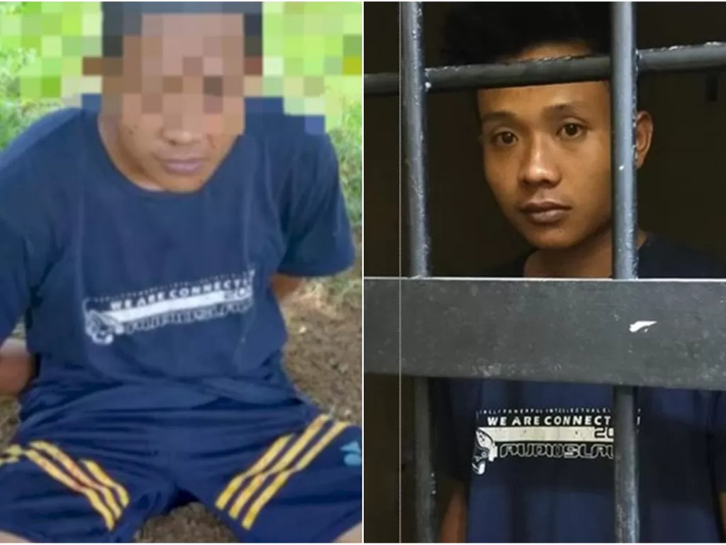 KP alias Jaya (32 tahun), anak yang memenggal kepala ayahnya di Lampung Tengah. (ist)