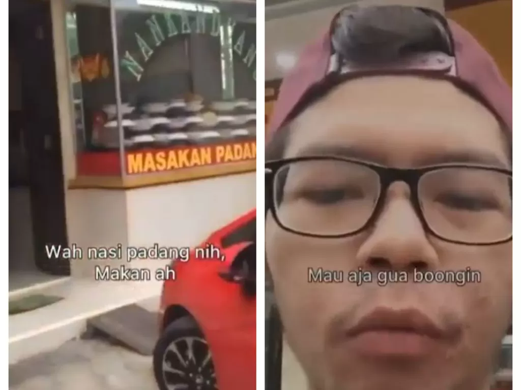 Viral pemuda tipu pedagang nasi padang tuai pujian netizen. (Instagram/@jakarta.keras)