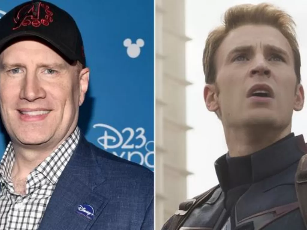 Kevin Feige dan Chris Evan 'Captain America'. (People)