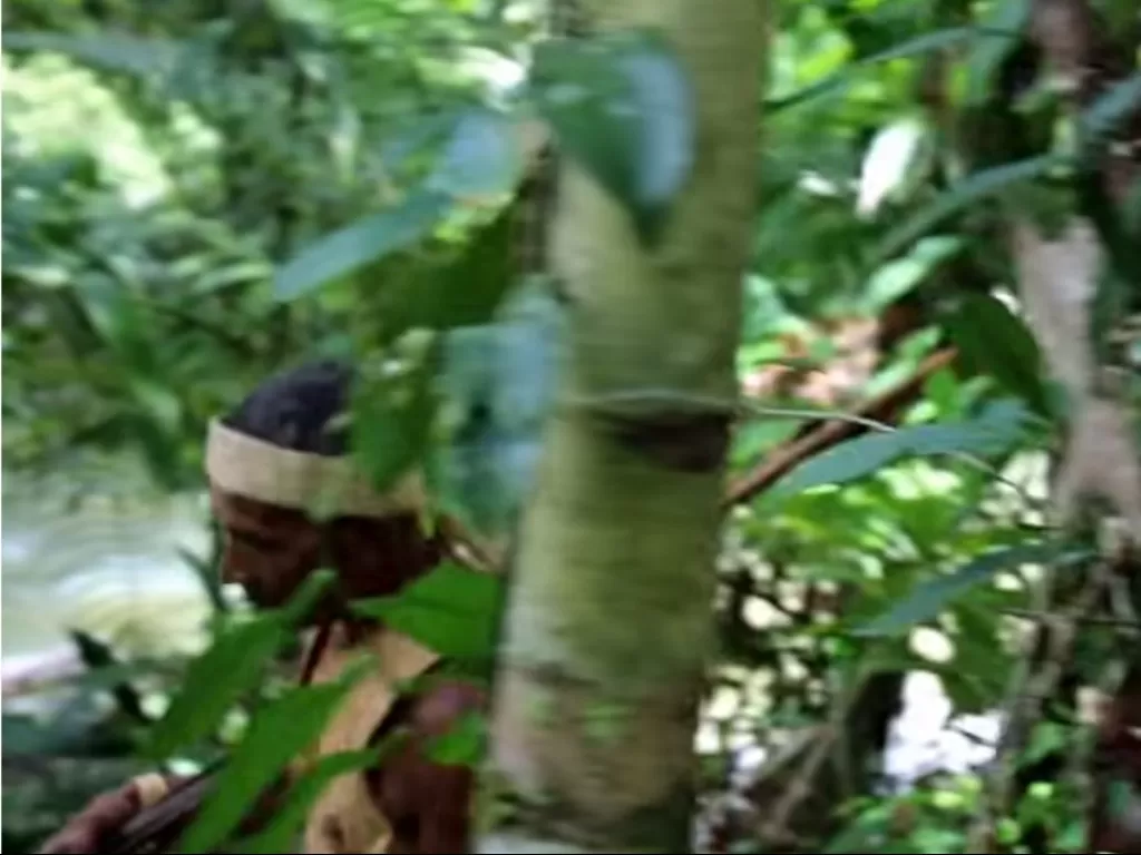 Ilustrasi suku Togutil di pedalaman hutan Halmahera Tengah. (Youtube)