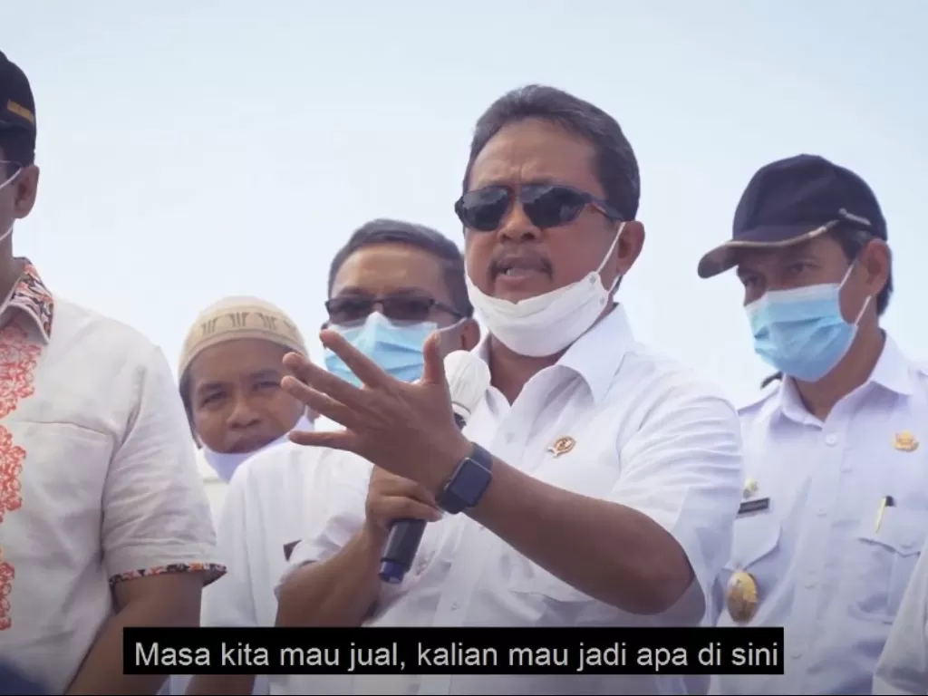 Menteri KKP Sakti Wahyu Trenggono dukung budidaya lobster. (Youtube/KKP)