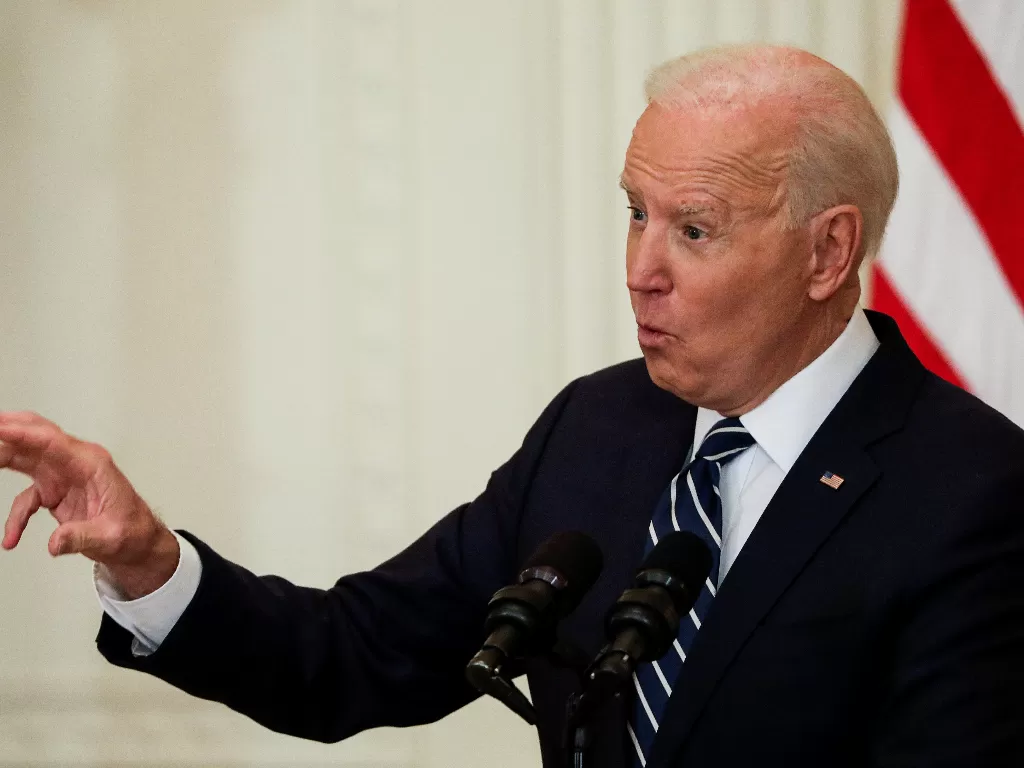 Joe Biden mengancam Korea Utara jika meningkatkan ketegangan dengan as  (REUTERS/Leah Millis)