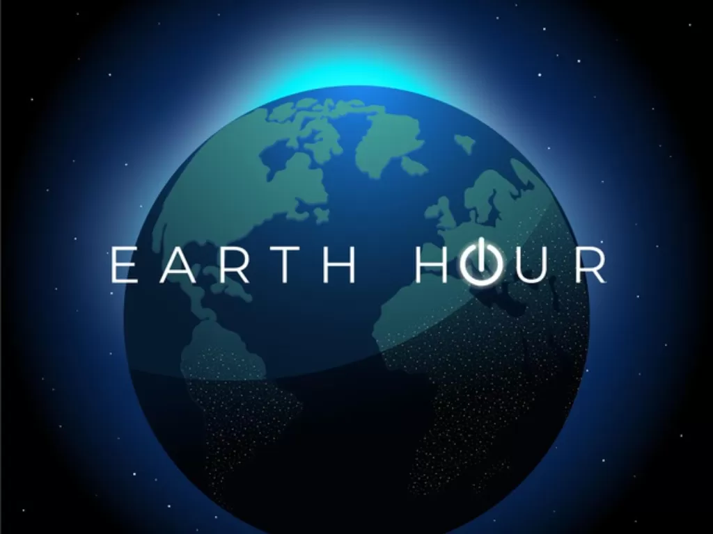 Ilustrasi earth hour. (Freepik)