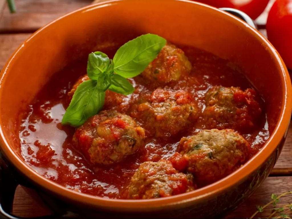 Ilustrasi Bola Daging Saus Tomat ala Italia (Indofood Solutions)
