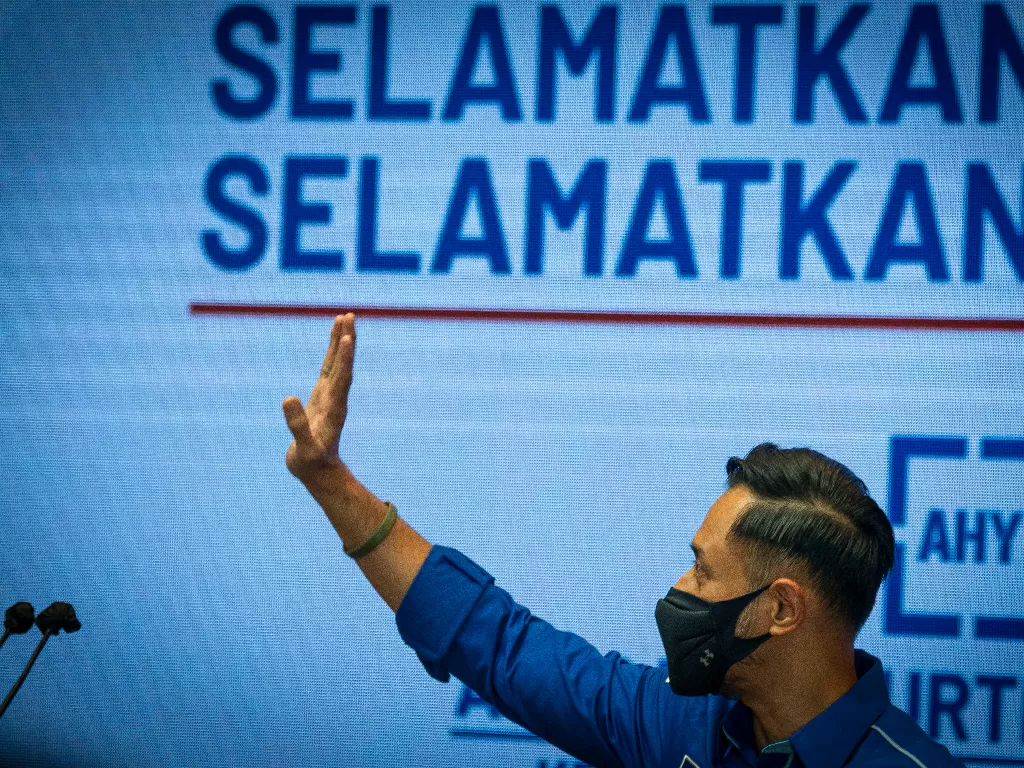Ketua Umum Partai Demokrat Agus Harimurti Yudhoyono. (ANTARA FOTO/Aditya Pradana Putra)