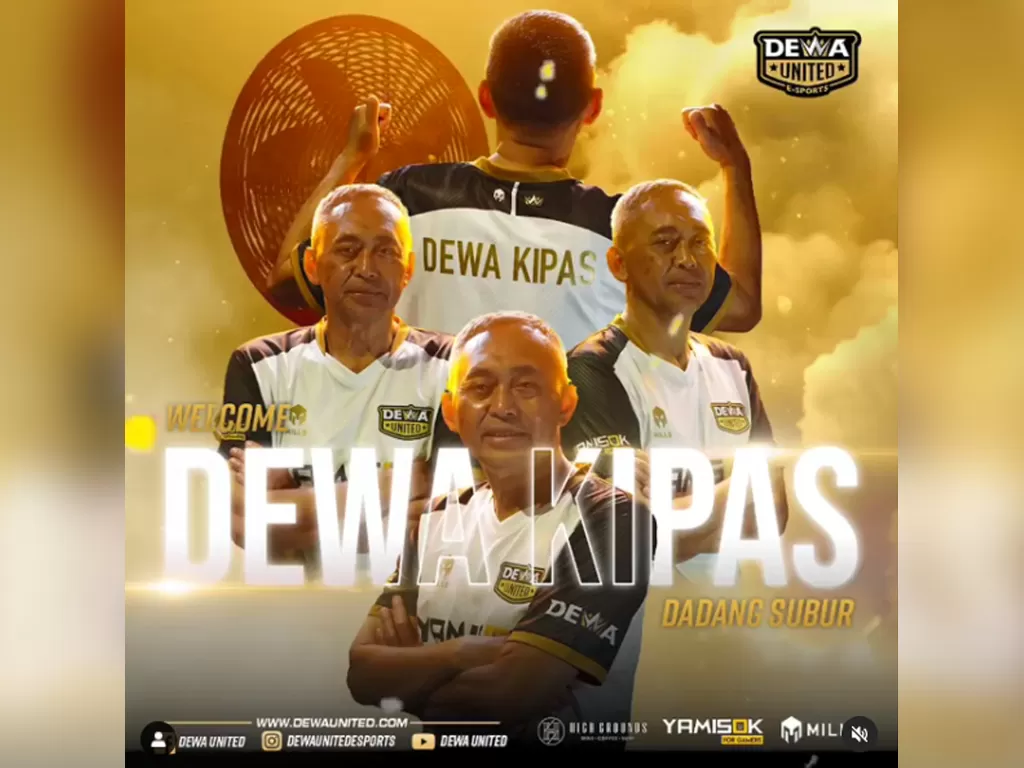 Dewa Kipas resmi bergabung dengan Dewa United Esports (photo/Screenshot/Instagram/@dewaunitedesports)