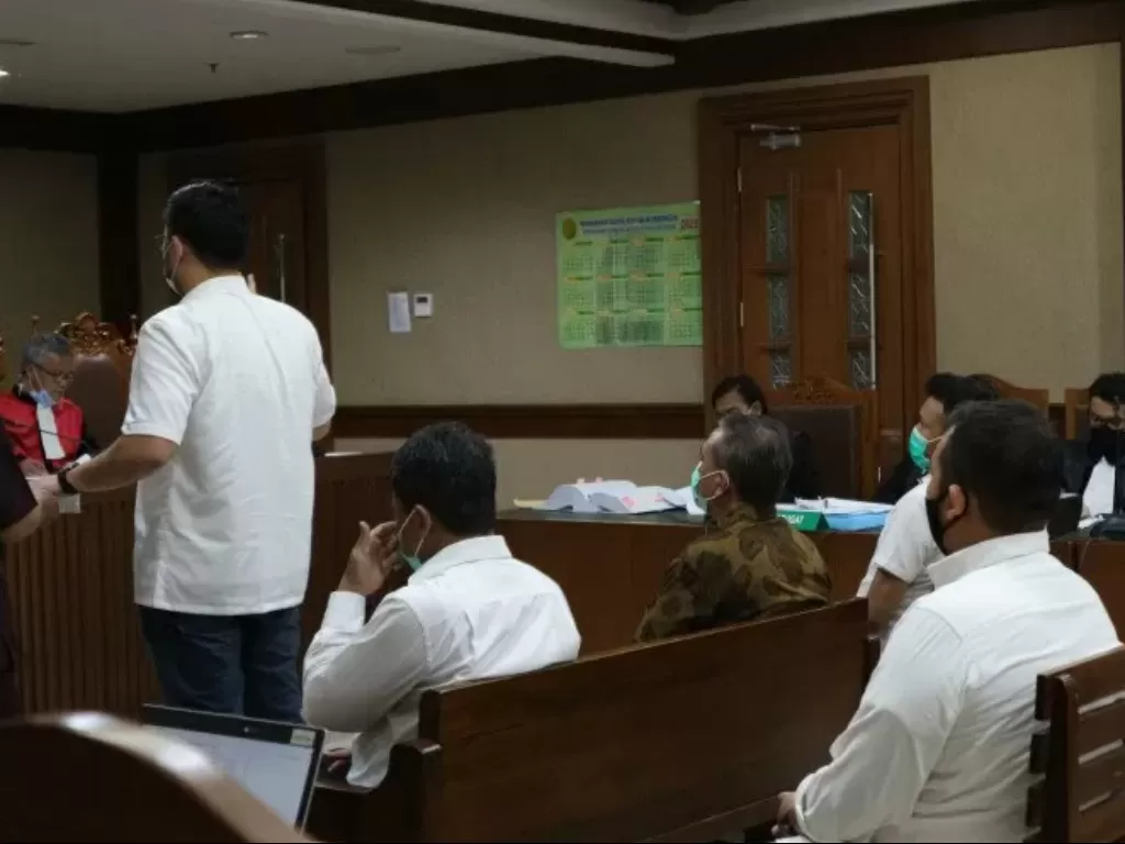 Jaksa Penuntut Umum menghadirkan 6 orang saksi dalam perkara dugaan pemberian suap kepada mantan Mensos Julari Batubara terkait pengadaan bansos COVID-19 di pengadilan Tindak Pidana Korupsi (Tipikor) Jakarta. (Antara)