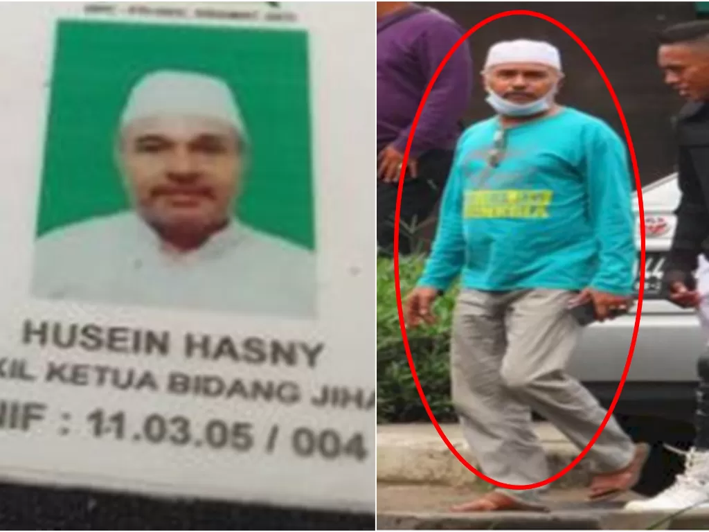 Husein Hasny, terduga teroris anggota FPI yang ditangkap dicondet. (ist)