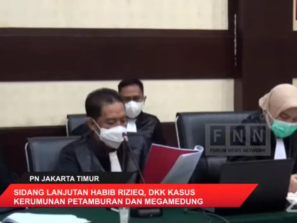 Jaksa Penuntut Umum (JPU) dalam sidang Rizieq Shihab di Pengadilan Jakarta Timur. (Youtube/FNN) 