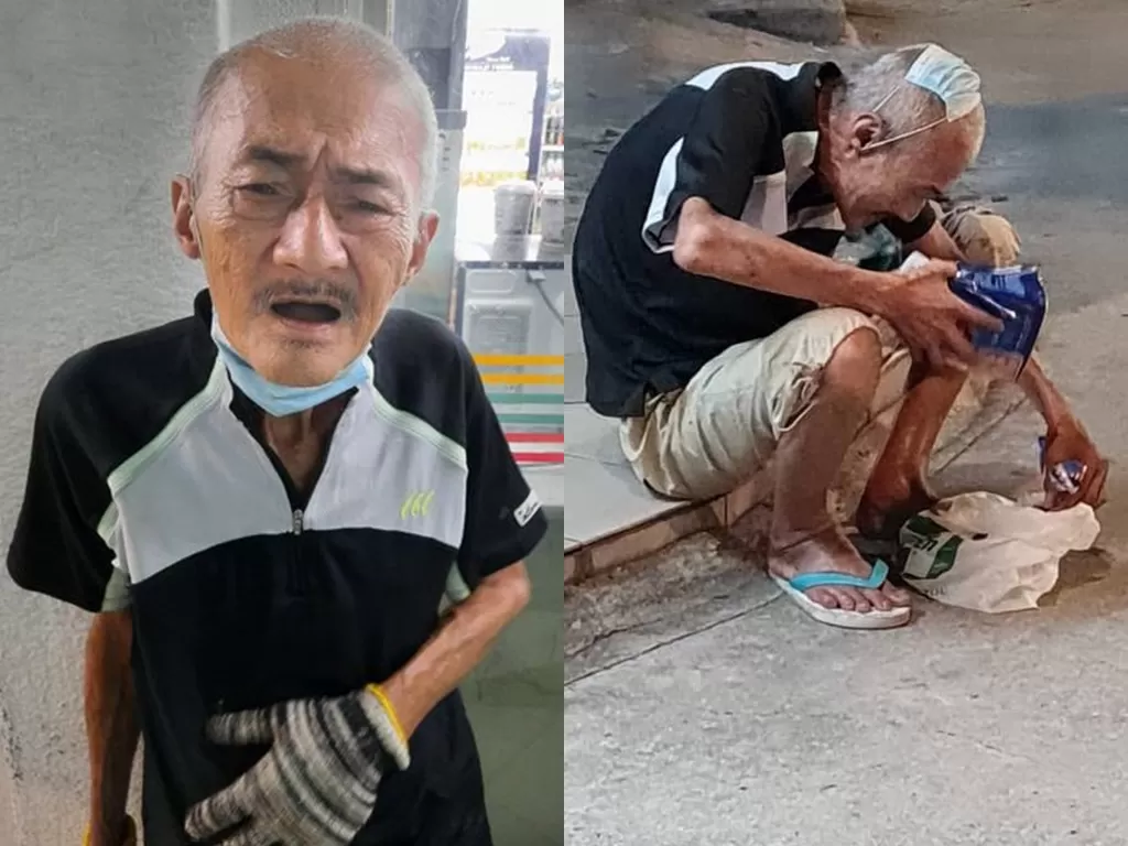 Pria lansia yang ingin dipertemukan dengan adiknya. (Photo/Facebook/Kuan Chee Heng)