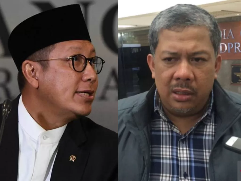 Kolase foto Lukman Hakim Saifuddin dan Fahri Hamzah (Antaranews)