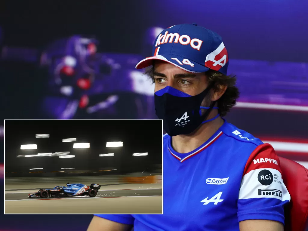 Fernando Alonso sial dalam GP Bahrain (Reuters)