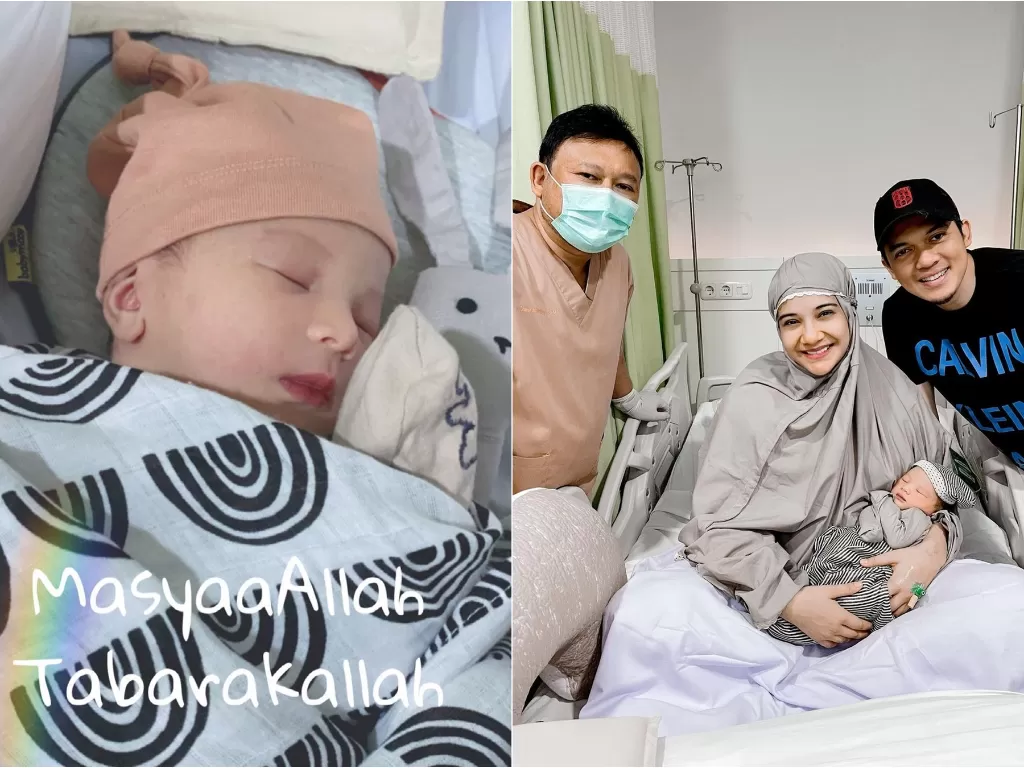 Zaskia Sungkar dan suami bersama anak pertamanya. (Instagram/@irwansyah_15/@irwansyah_15)