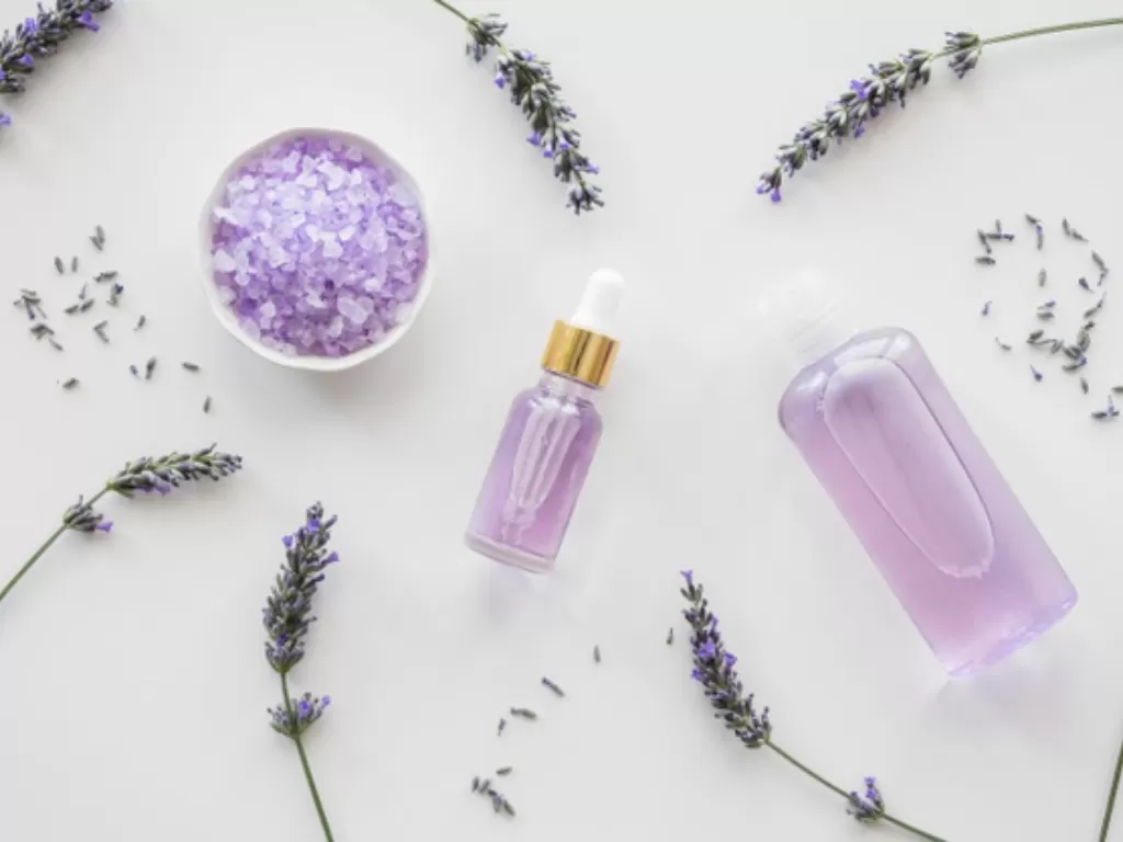 Ilustrasi skincare lavender. (Freepik)
