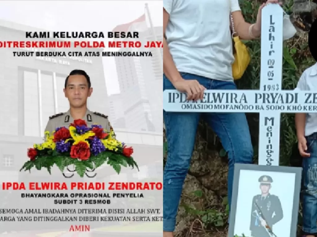 Ipda Elwira Priyadi Zendrato terduga pelaku penembakan laskar FPI yang dinyatakan meninggal. (Istimewa)