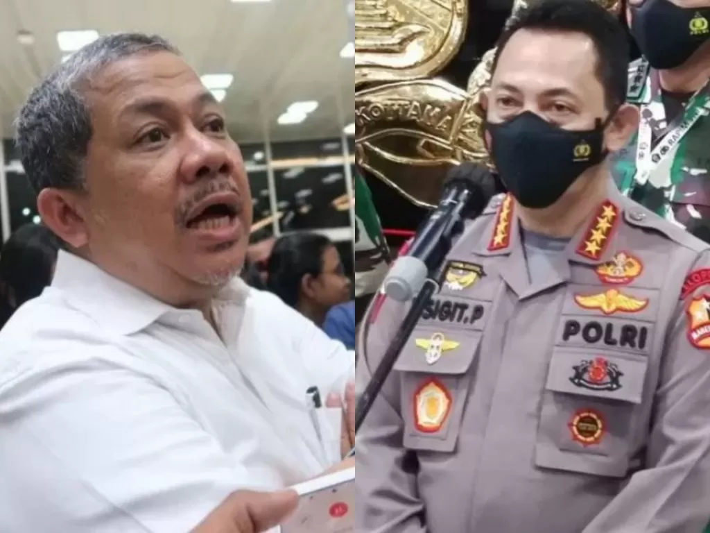 Kolase foto Fahri Hamzah dan Kapolri Jenderal Listyo Sigit Prabowo (Antaranews)