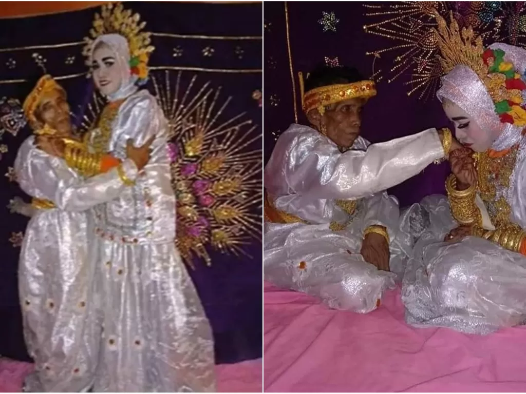 Kakek Bora (58 tahun) menikah dengan Ira Fazillah (19 tahun). (Instagram)