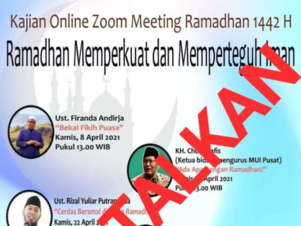 Flyer kajian online Ramadan PT Pelni (Twitter)