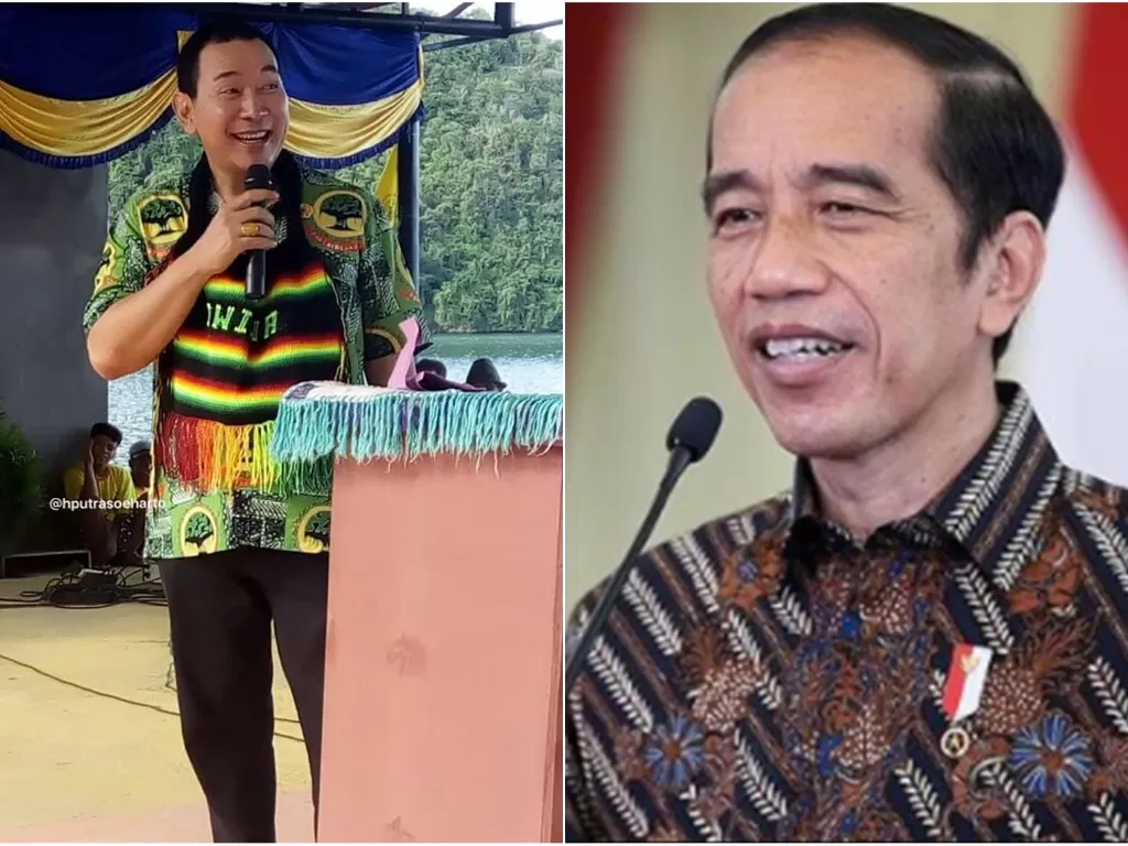 Tommy Soeharto (kiri), Jokowi (kanan). (instagram)