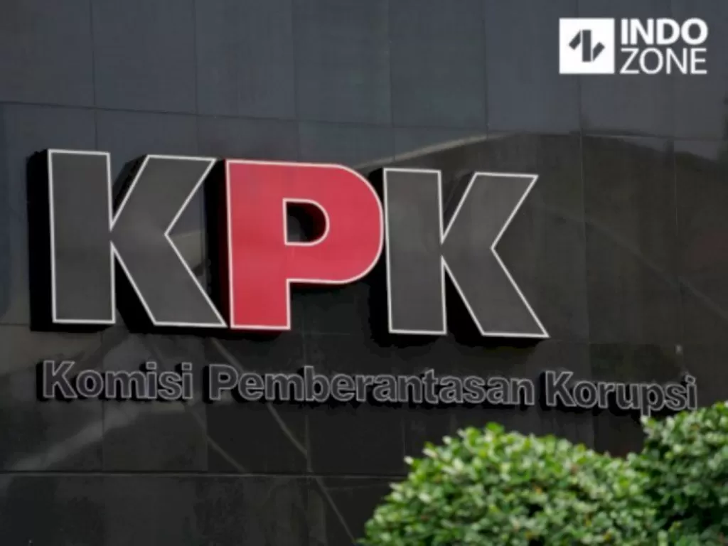 Logo KPK di Gedung Merah Putih. (INDOZONE).