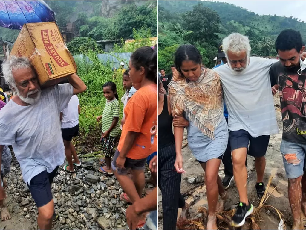 Xanana Gusmao salurkan bantuan untuk korban banjir Timor Leste (Facebook/Mariano Costa)