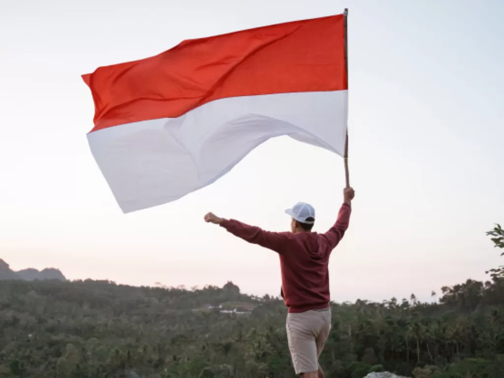 Bendera Indonesia, merah putih. (Freepik)