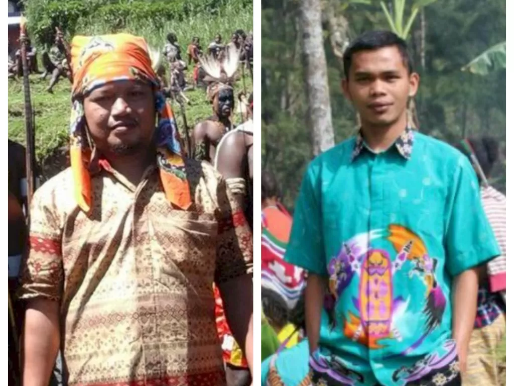 Oktovianus Rayo dan Yonathan Rande, dua guru yang ditembak mati KKB. (Dokumentasi Istimewa)