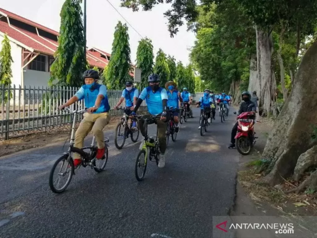 Jalur sepeda wisata bertema Romansa Kota Lawas di Kota Yogyakarta, DIY, yang bisa dinikmati wisatawan. (photo/ANTARA/HO-Humas Pemkot Yogyakarta)