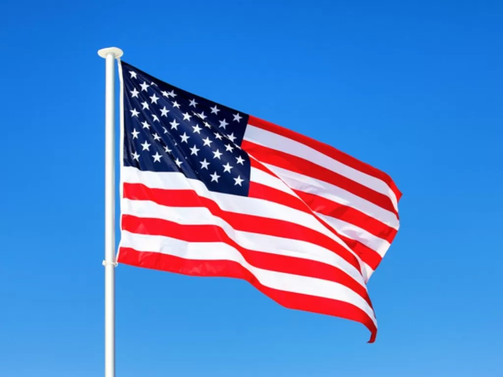 Ilusrasi bendera Amerika Serikat. (Freepik)