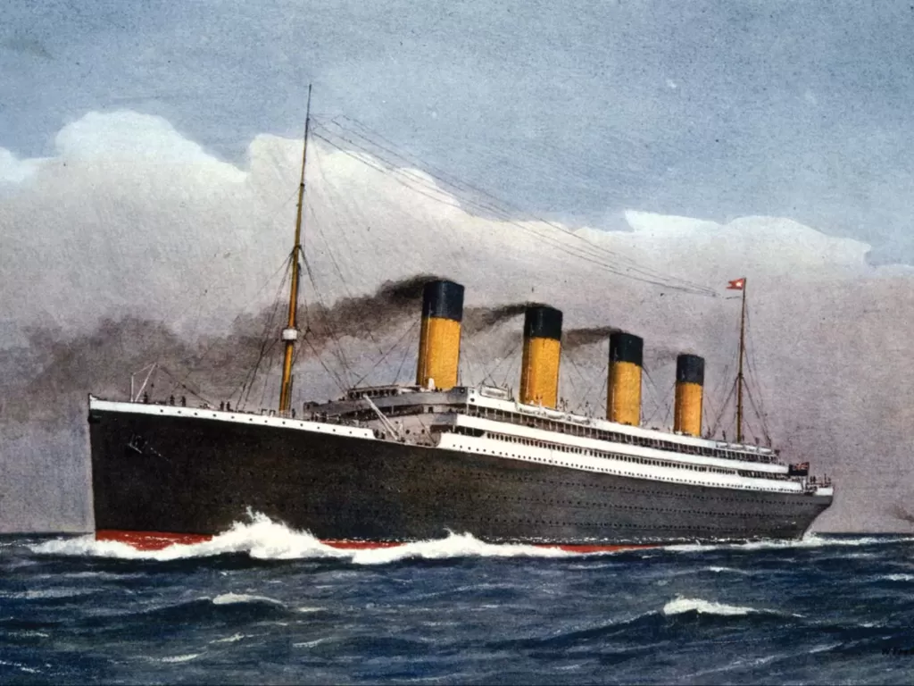 Ilustrasi kapal Titanic. (Britannica)